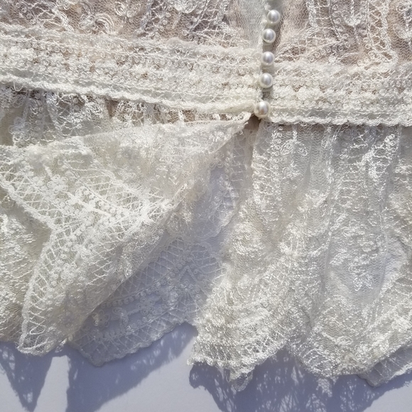 Watters Mai Lace Long Sleeve Wedding Dress Topper - Picture 9 of 16